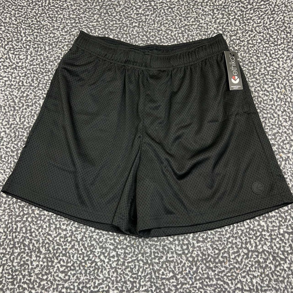 Ethika Athletic Shorts Men XL 30 Black Mesh‎ Drawstring Pocket Outdoor Adult New